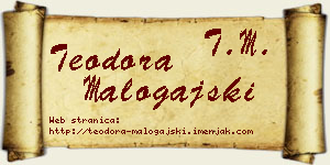 Teodora Malogajski vizit kartica